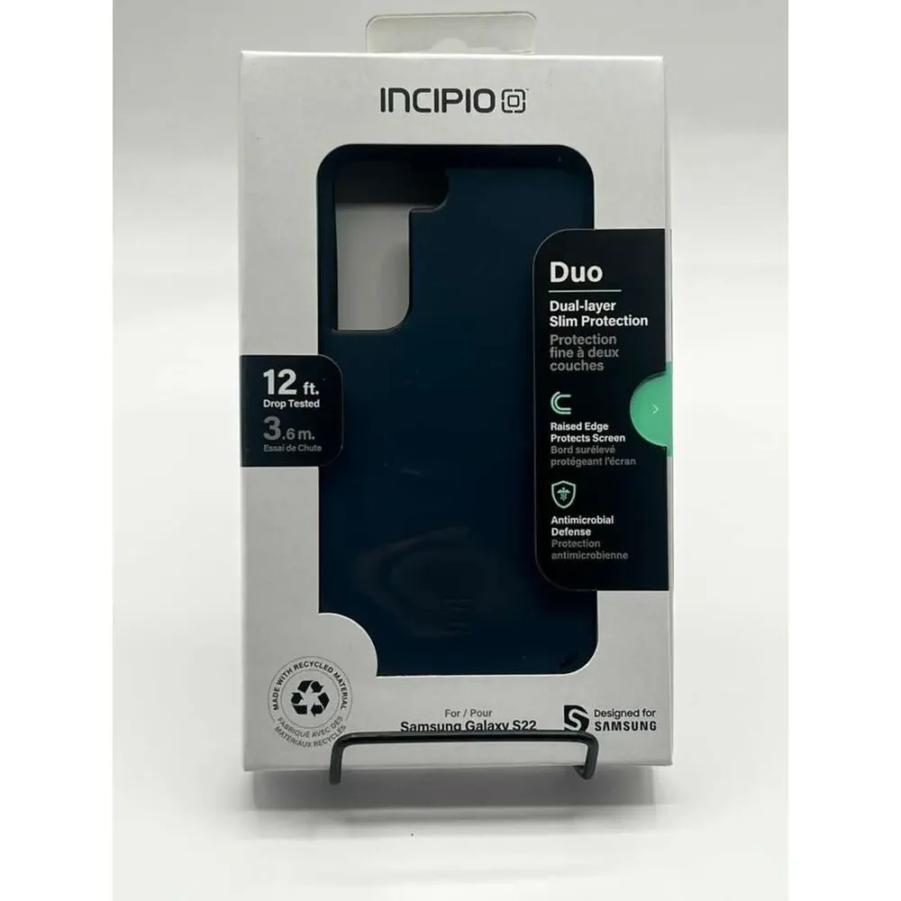Incipio Duo Series Dual Layer Case for Samsung Galaxy S22 Blue Slim Protecection